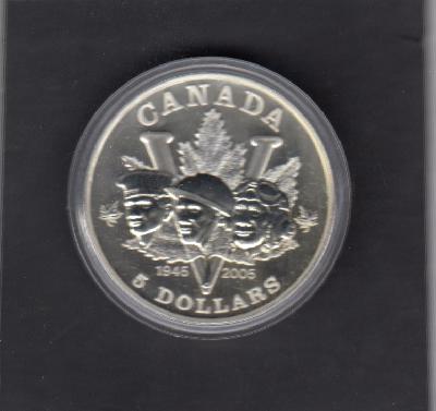 Beschrijving: 5 Dollars 60 TH ANN. VICTORY WW II